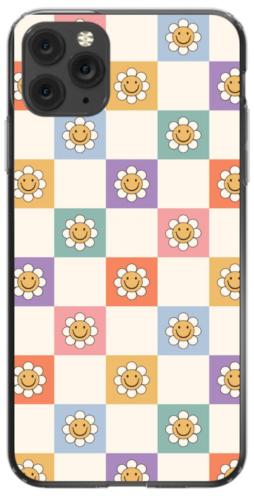 Retro Smiley Checkerboard Phone Case