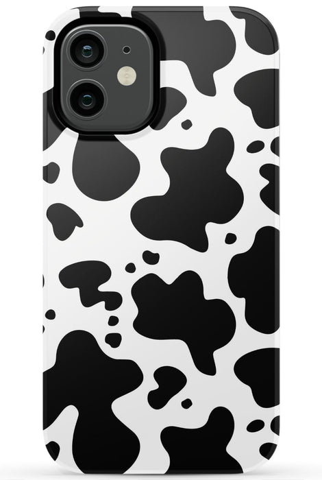 Black Cow Print iPhone Case