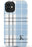 Blue Plaid Initial iPhone Case