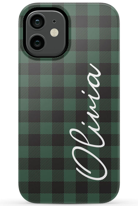 Green Buffalo Plaid iPhone Case