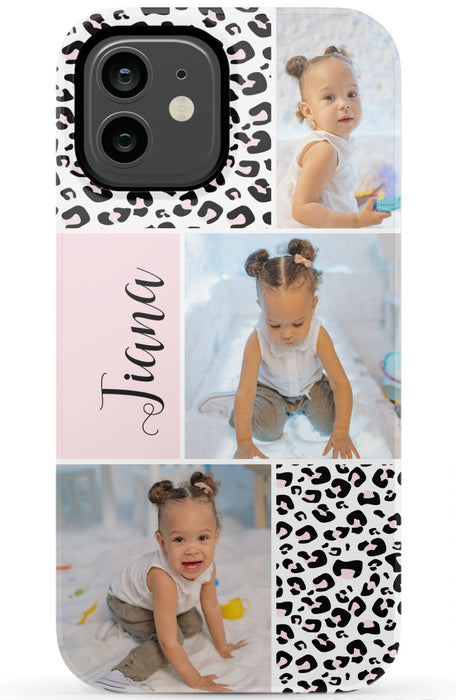 Leopard Photo Collage iPhone Case