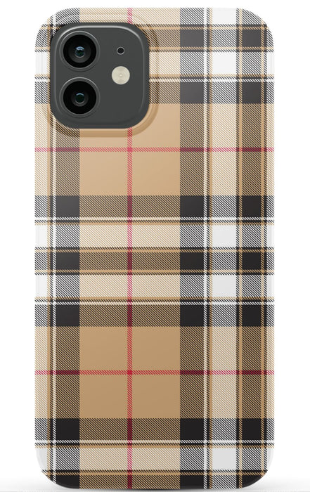 Tan Plaid iPhone Case