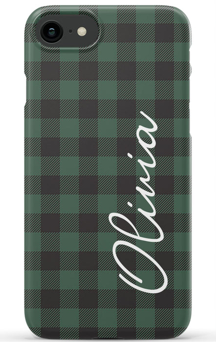 Green Buffalo Plaid iPhone Case