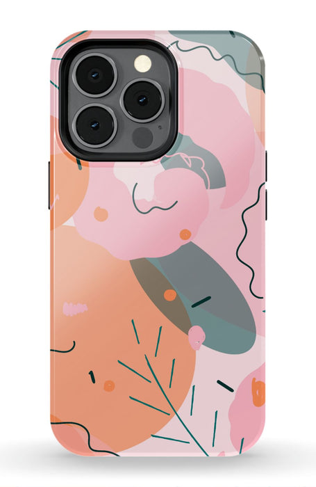 Peach Abstract iPhone Case